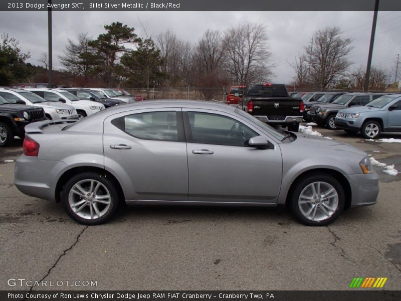 Billet Silver Metallic / Black/Red 2013 Dodge Avenger SXT