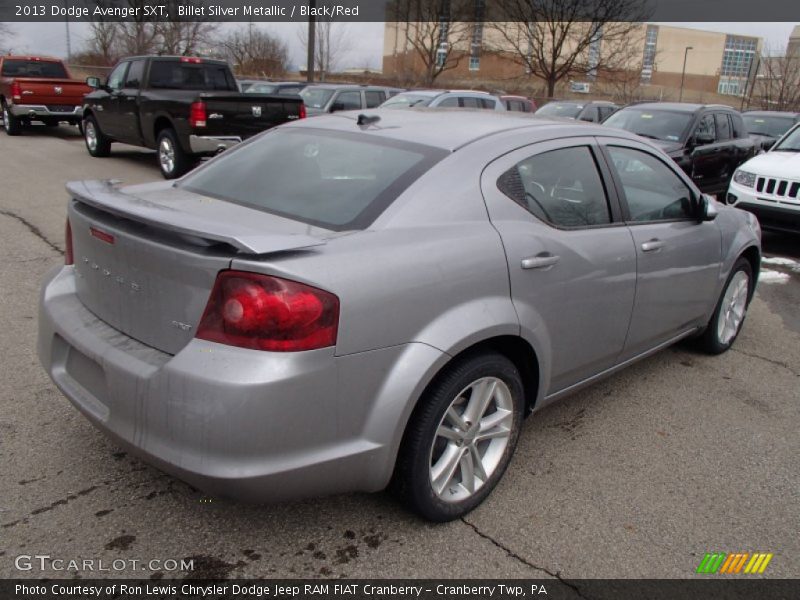 Billet Silver Metallic / Black/Red 2013 Dodge Avenger SXT