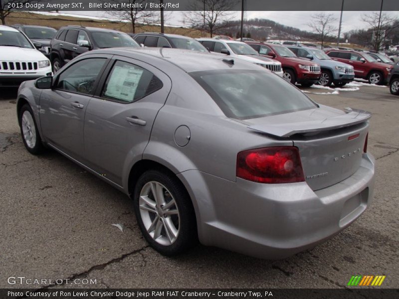 Billet Silver Metallic / Black/Red 2013 Dodge Avenger SXT