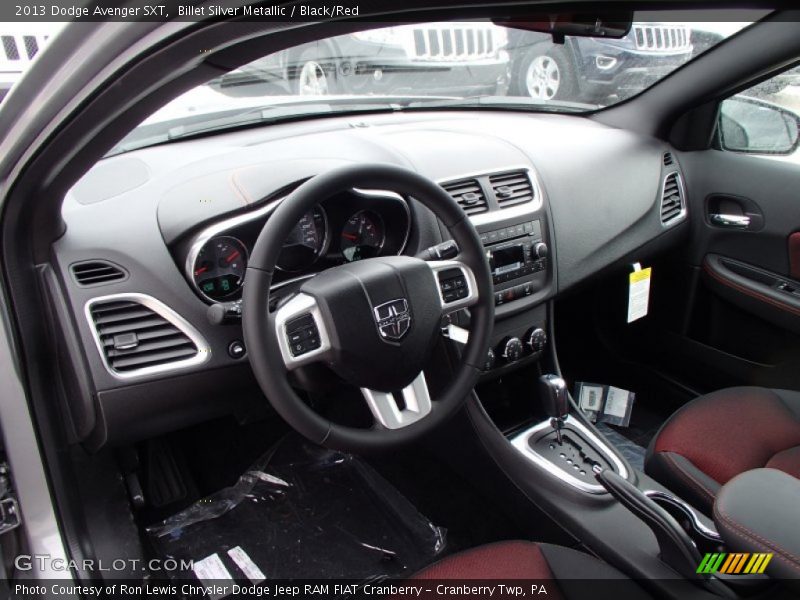 Billet Silver Metallic / Black/Red 2013 Dodge Avenger SXT