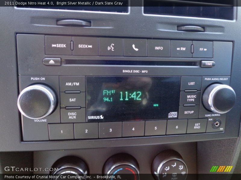 Bright Silver Metallic / Dark Slate Gray 2011 Dodge Nitro Heat 4.0