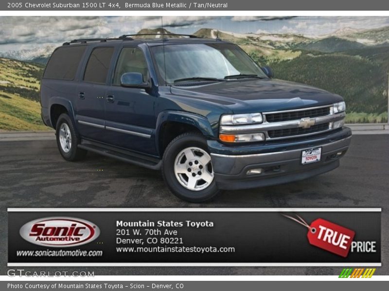 Bermuda Blue Metallic / Tan/Neutral 2005 Chevrolet Suburban 1500 LT 4x4