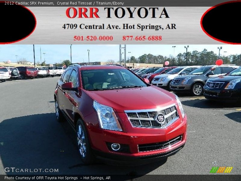 Crystal Red Tintcoat / Titanium/Ebony 2012 Cadillac SRX Premium