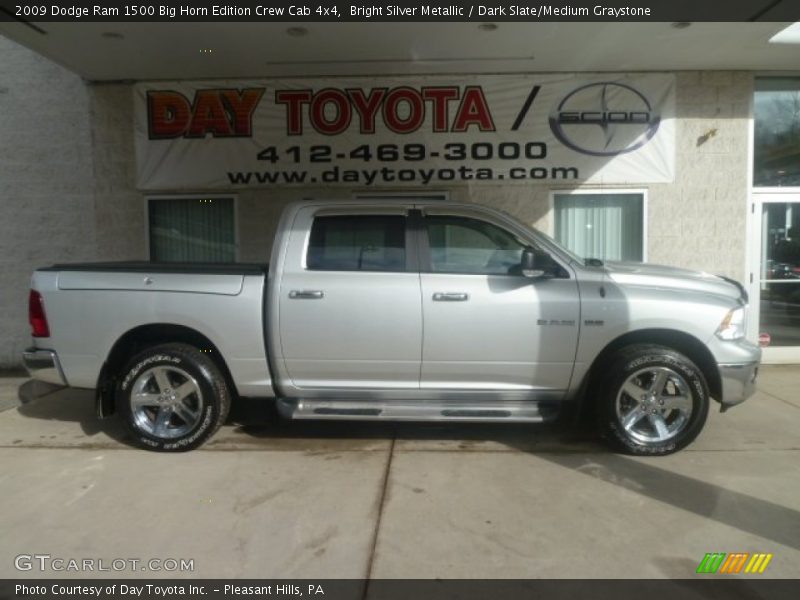 Bright Silver Metallic / Dark Slate/Medium Graystone 2009 Dodge Ram 1500 Big Horn Edition Crew Cab 4x4
