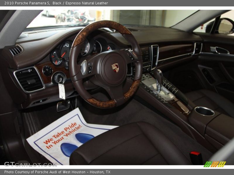 Black / Espresso Natural Leather 2010 Porsche Panamera S