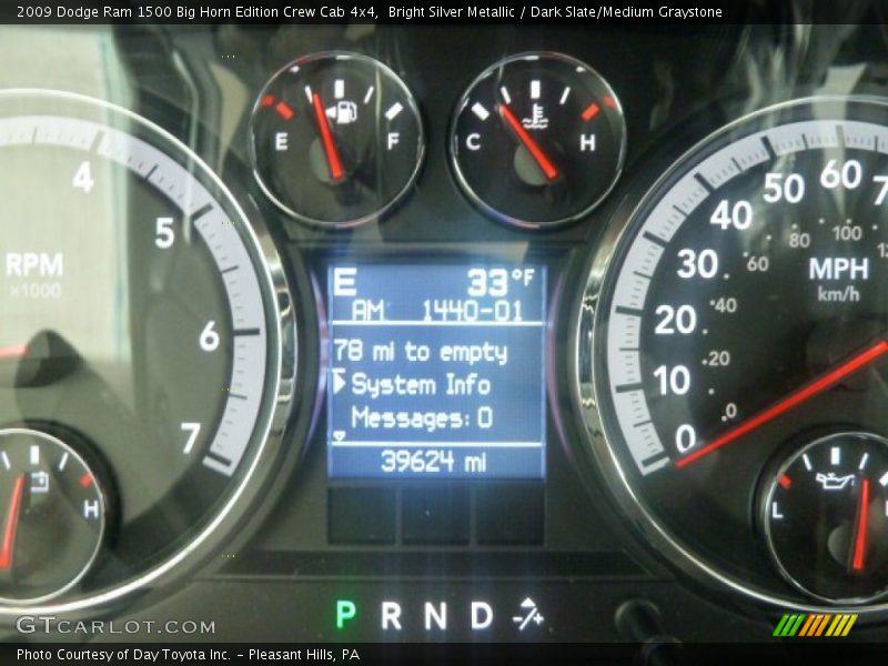 Bright Silver Metallic / Dark Slate/Medium Graystone 2009 Dodge Ram 1500 Big Horn Edition Crew Cab 4x4