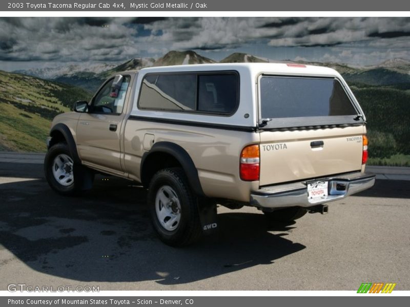 Mystic Gold Metallic / Oak 2003 Toyota Tacoma Regular Cab 4x4