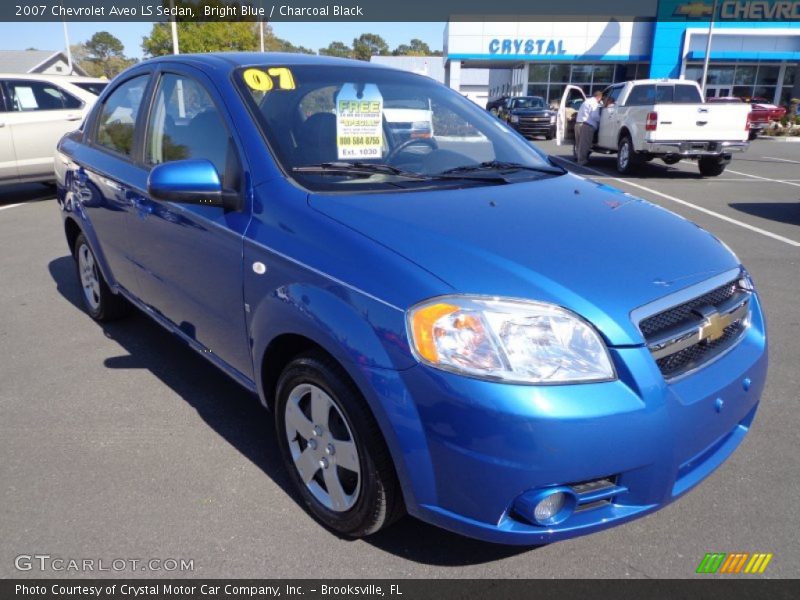 Bright Blue / Charcoal Black 2007 Chevrolet Aveo LS Sedan