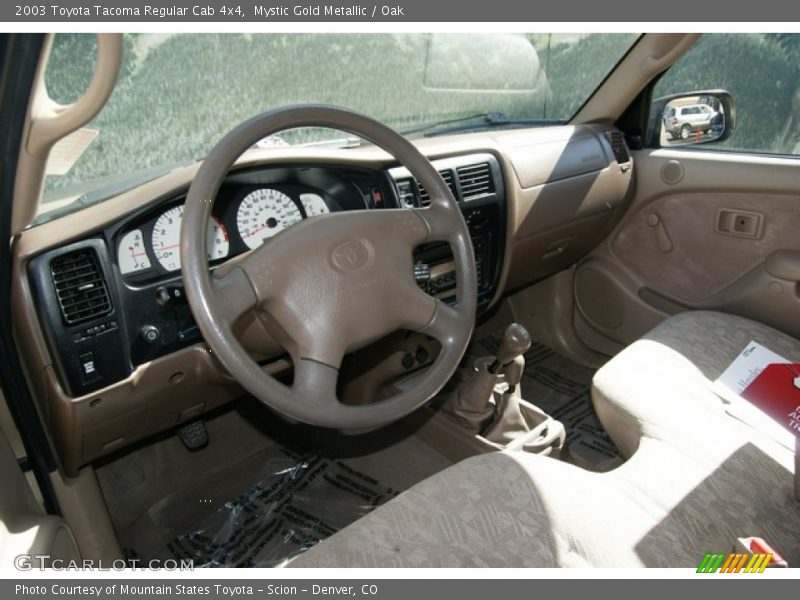 Mystic Gold Metallic / Oak 2003 Toyota Tacoma Regular Cab 4x4