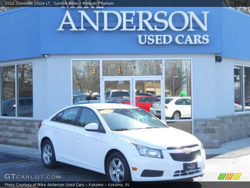 Summit White / Medium Titanium 2012 Chevrolet Cruze LT