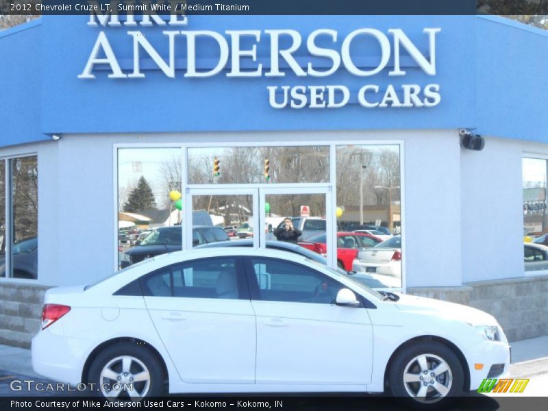 Summit White / Medium Titanium 2012 Chevrolet Cruze LT
