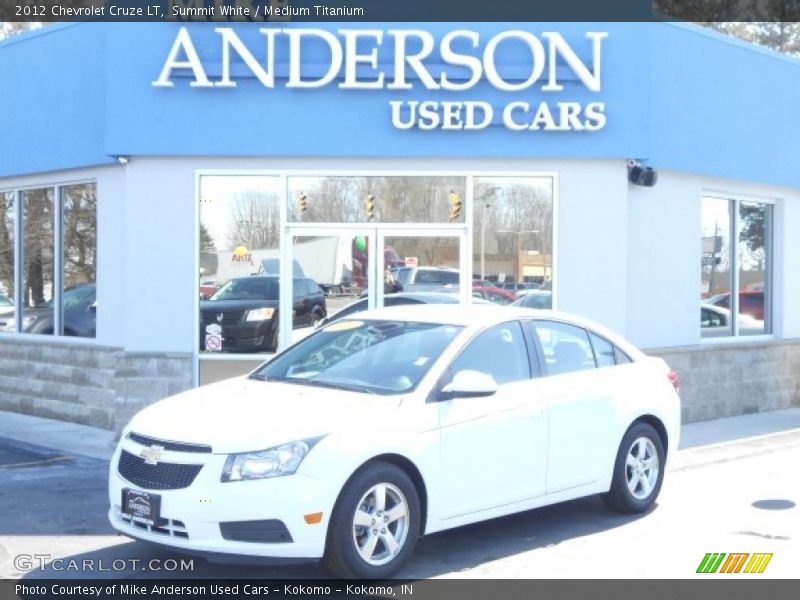 Summit White / Medium Titanium 2012 Chevrolet Cruze LT