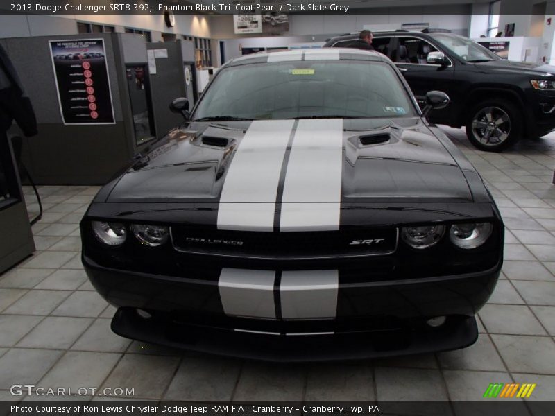 Phantom Black Tri-Coat Pearl / Dark Slate Gray 2013 Dodge Challenger SRT8 392