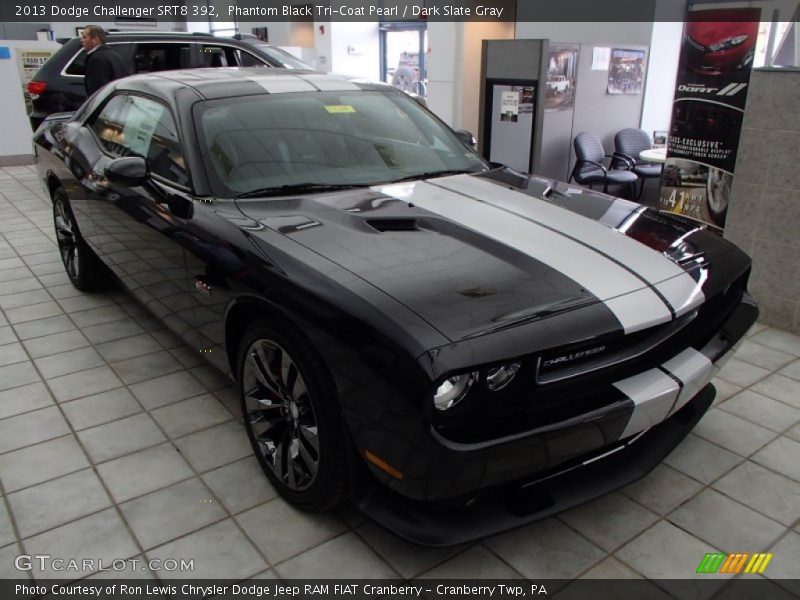 Phantom Black Tri-Coat Pearl / Dark Slate Gray 2013 Dodge Challenger SRT8 392