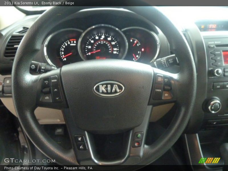 Ebony Black / Beige 2011 Kia Sorento LX
