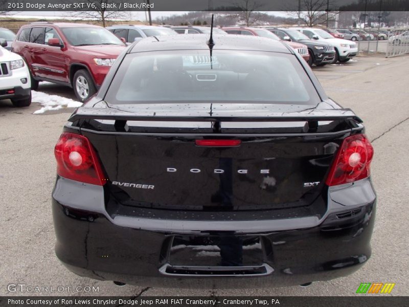 Black / Black/Red 2013 Dodge Avenger SXT V6