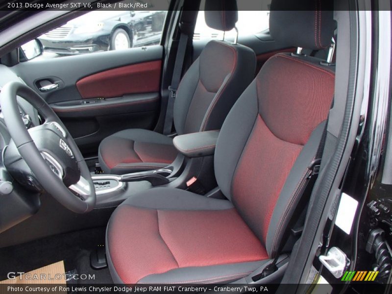 Black / Black/Red 2013 Dodge Avenger SXT V6