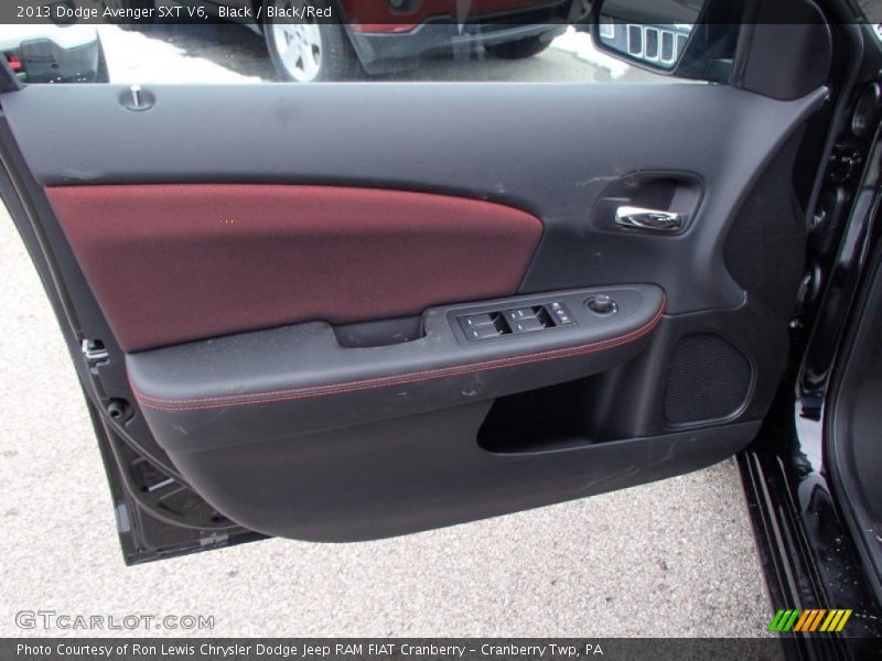 Black / Black/Red 2013 Dodge Avenger SXT V6