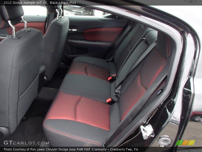 Black / Black/Red 2013 Dodge Avenger SXT V6