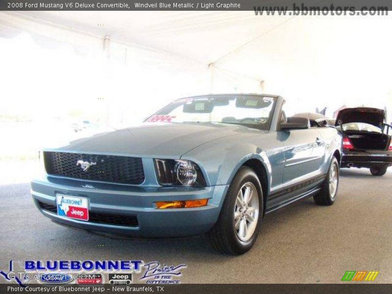 Windveil Blue Metallic / Light Graphite 2008 Ford Mustang V6 Deluxe Convertible