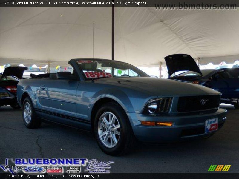 Windveil Blue Metallic / Light Graphite 2008 Ford Mustang V6 Deluxe Convertible