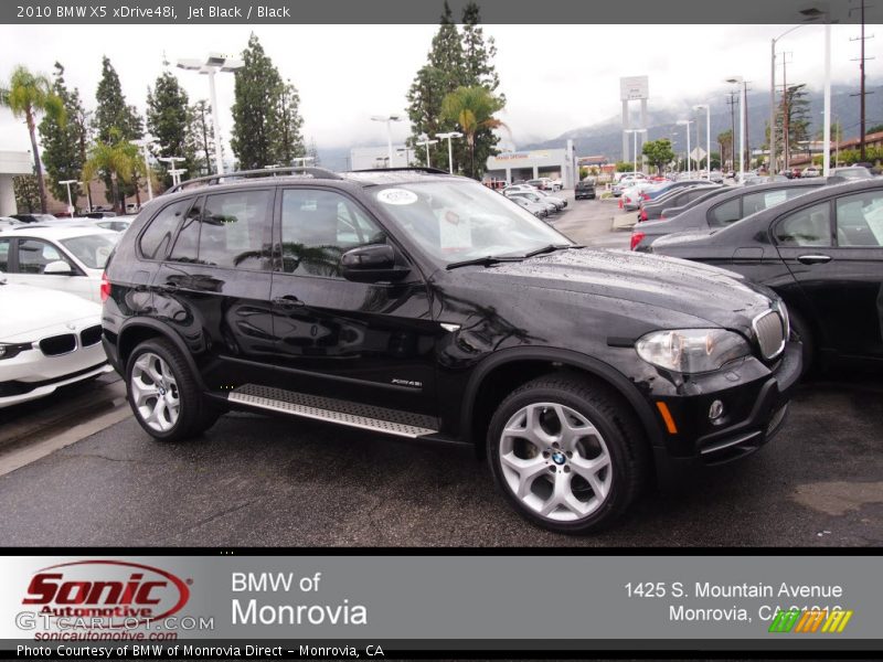 Jet Black / Black 2010 BMW X5 xDrive48i