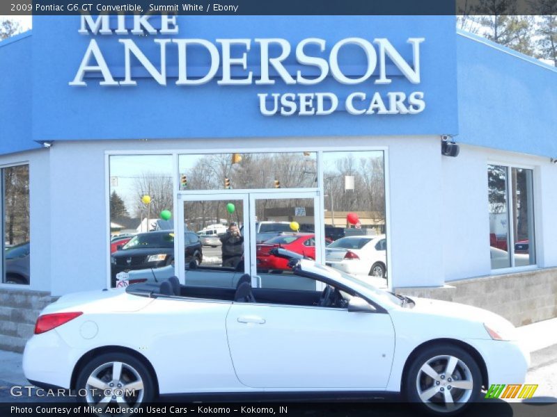 Summit White / Ebony 2009 Pontiac G6 GT Convertible