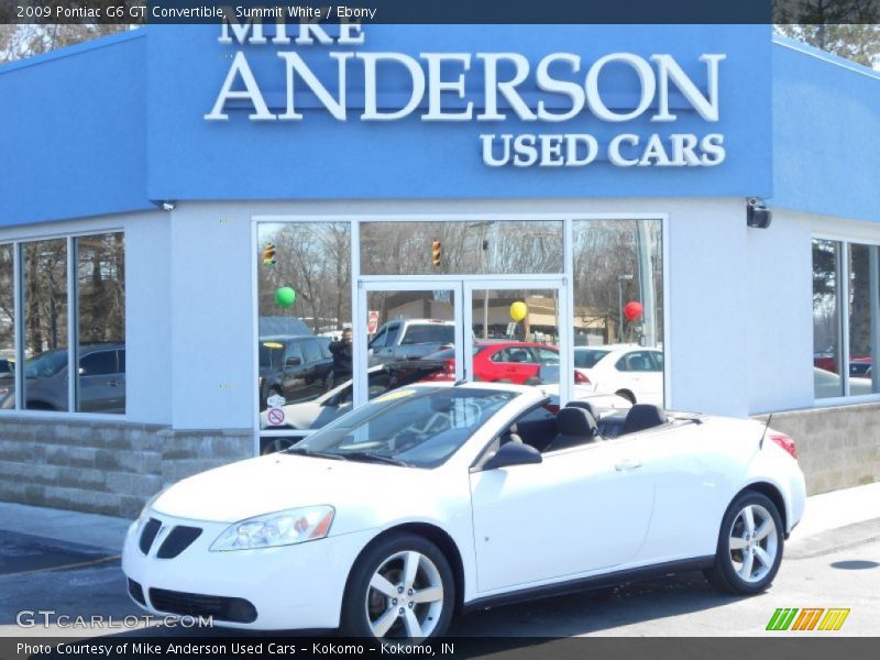 Summit White / Ebony 2009 Pontiac G6 GT Convertible