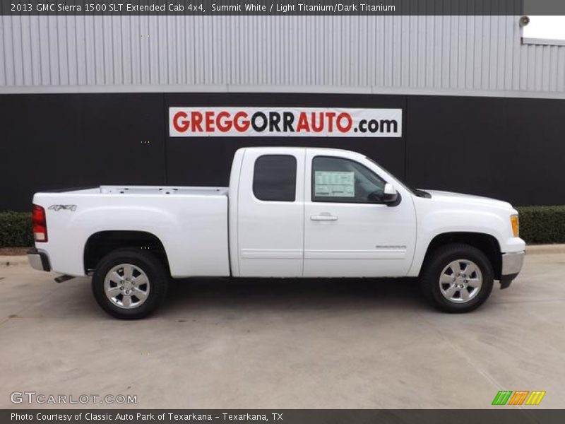Summit White / Light Titanium/Dark Titanium 2013 GMC Sierra 1500 SLT Extended Cab 4x4