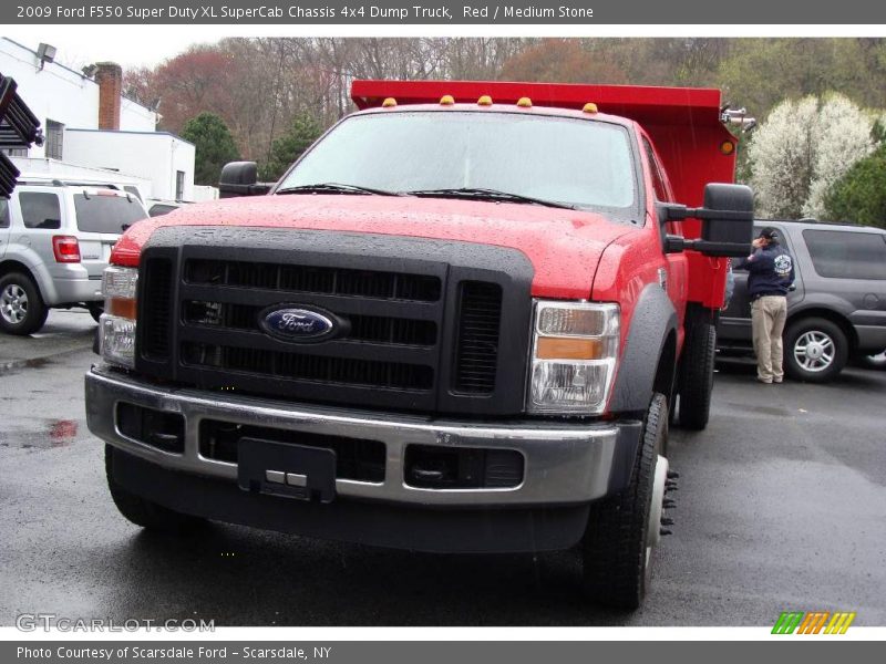 Red / Medium Stone 2009 Ford F550 Super Duty XL SuperCab Chassis 4x4 Dump Truck