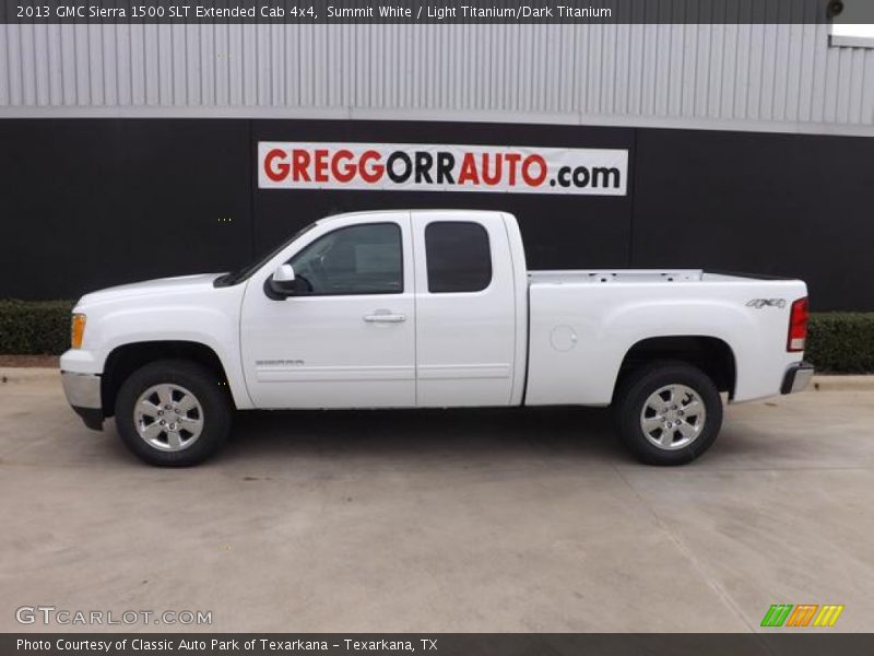Summit White / Light Titanium/Dark Titanium 2013 GMC Sierra 1500 SLT Extended Cab 4x4