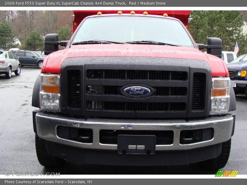 Red / Medium Stone 2009 Ford F550 Super Duty XL SuperCab Chassis 4x4 Dump Truck