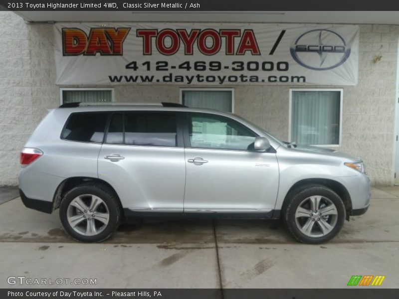 Classic Silver Metallic / Ash 2013 Toyota Highlander Limited 4WD