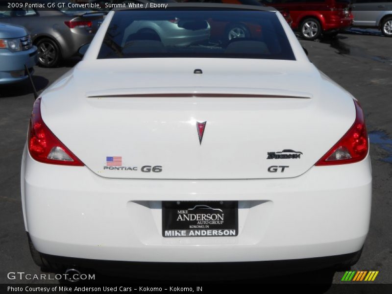 Summit White / Ebony 2009 Pontiac G6 GT Convertible