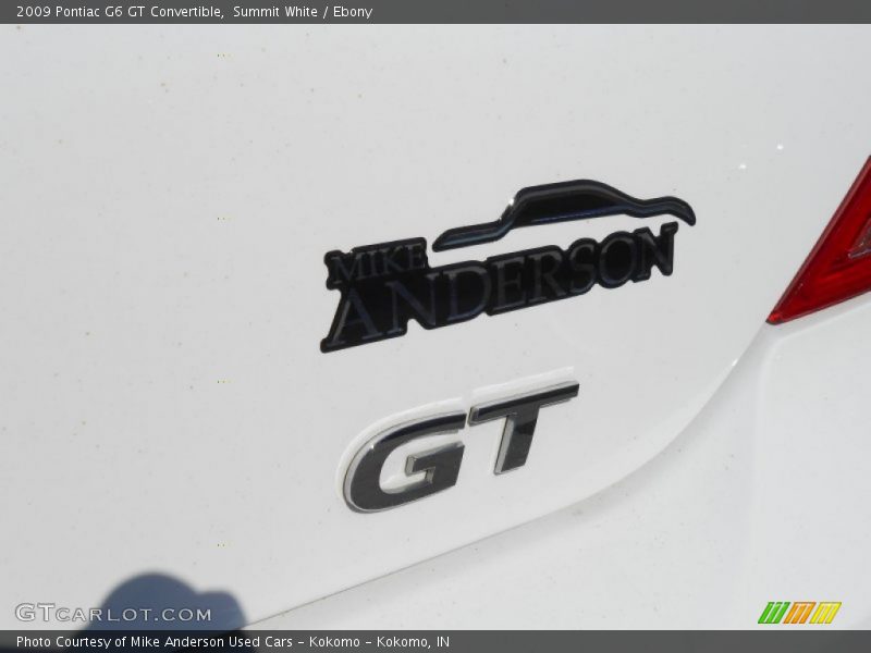 Summit White / Ebony 2009 Pontiac G6 GT Convertible