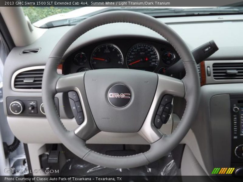 Summit White / Light Titanium/Dark Titanium 2013 GMC Sierra 1500 SLT Extended Cab 4x4