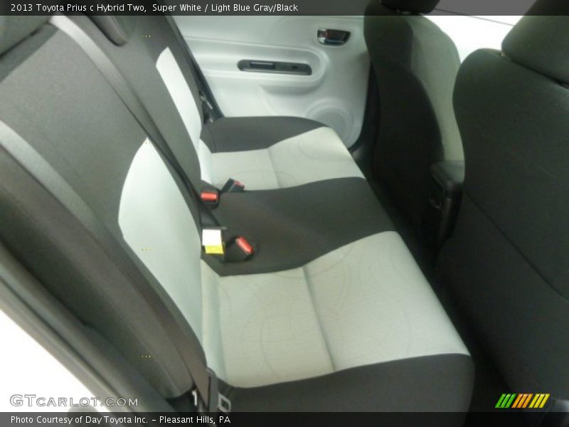 Super White / Light Blue Gray/Black 2013 Toyota Prius c Hybrid Two