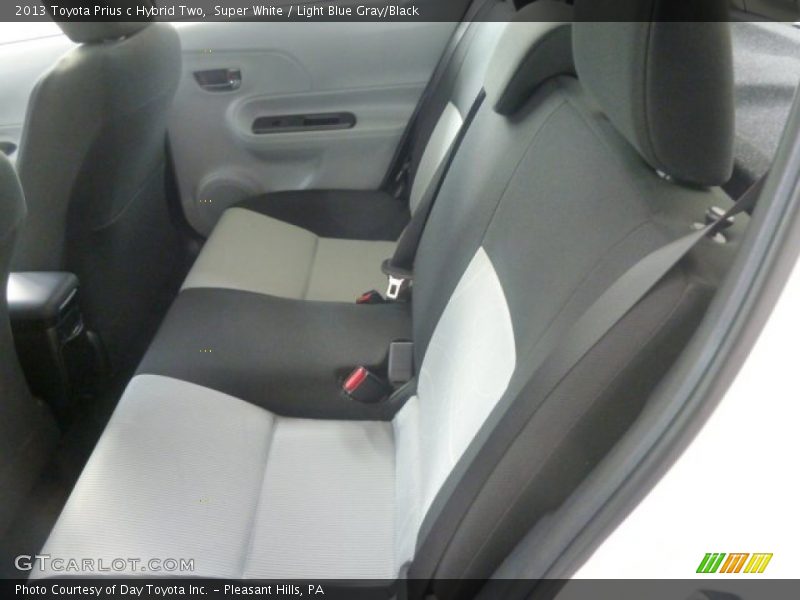 Super White / Light Blue Gray/Black 2013 Toyota Prius c Hybrid Two