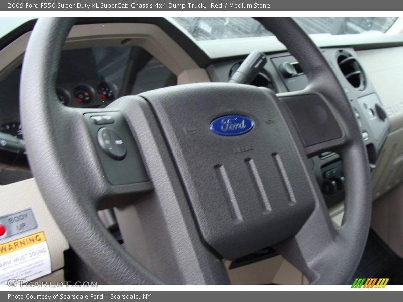 Red / Medium Stone 2009 Ford F550 Super Duty XL SuperCab Chassis 4x4 Dump Truck