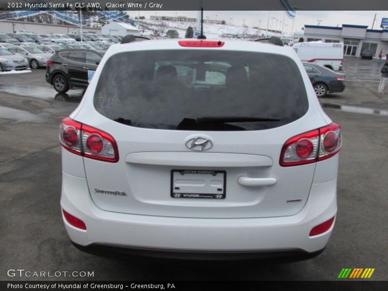 Glacier White / Gray 2012 Hyundai Santa Fe GLS AWD