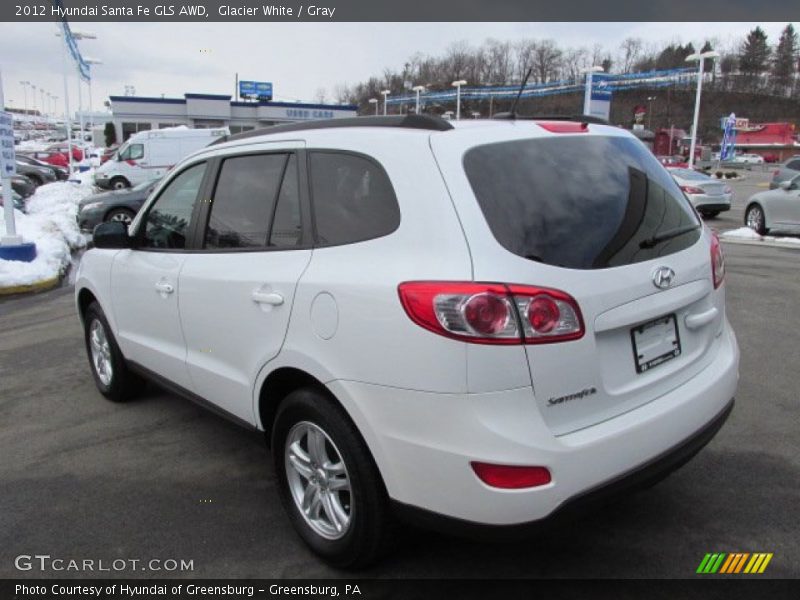 Glacier White / Gray 2012 Hyundai Santa Fe GLS AWD