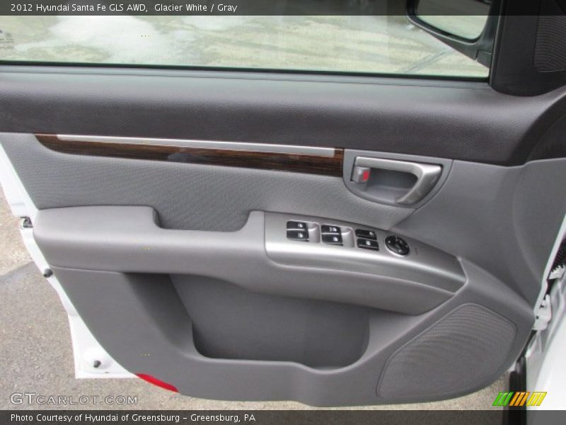 Glacier White / Gray 2012 Hyundai Santa Fe GLS AWD