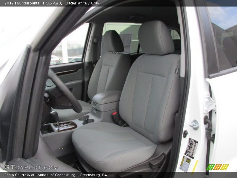Glacier White / Gray 2012 Hyundai Santa Fe GLS AWD