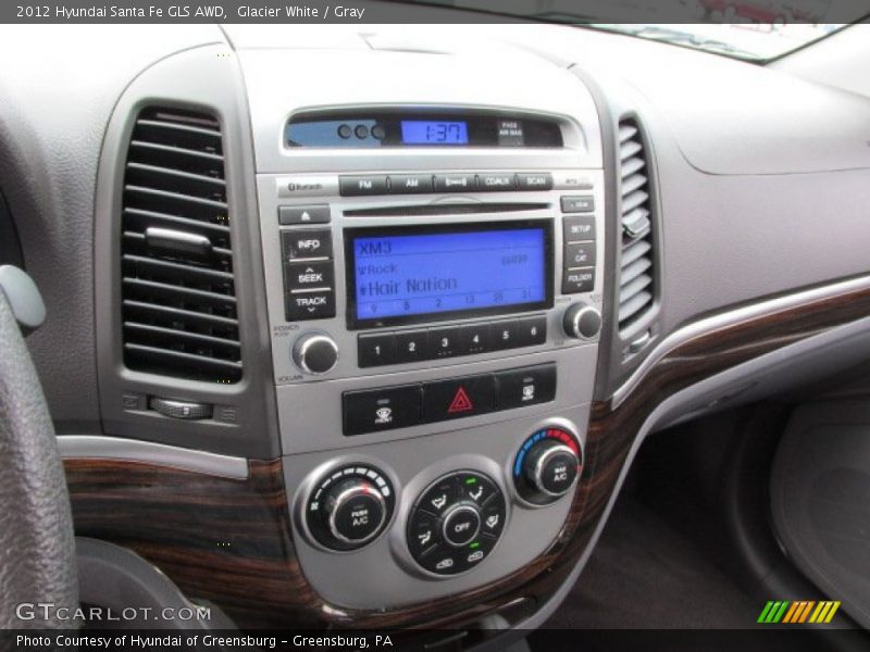 Glacier White / Gray 2012 Hyundai Santa Fe GLS AWD