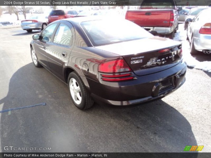 Deep Lava Red Metallic / Dark Slate Gray 2004 Dodge Stratus SE Sedan