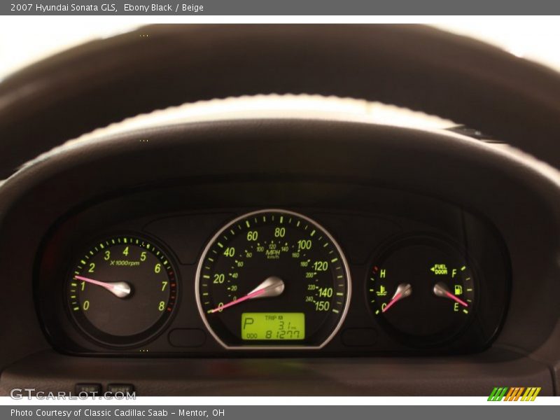 Ebony Black / Beige 2007 Hyundai Sonata GLS