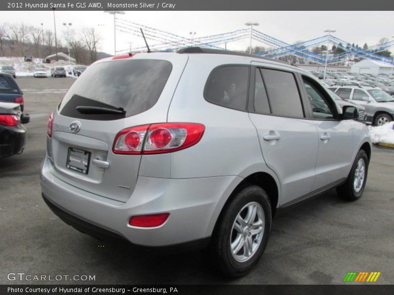 Moonstone Silver / Gray 2012 Hyundai Santa Fe GLS AWD
