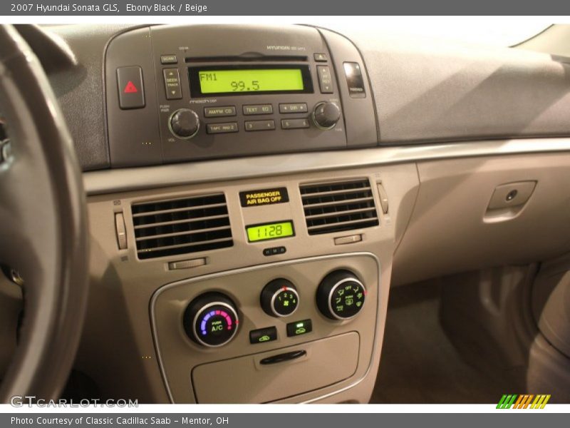 Ebony Black / Beige 2007 Hyundai Sonata GLS