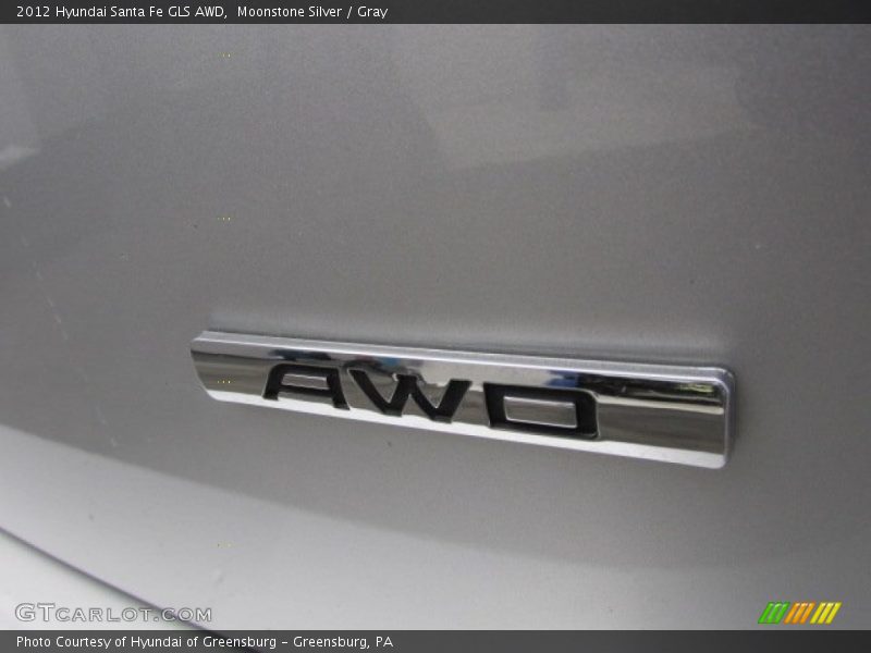 Moonstone Silver / Gray 2012 Hyundai Santa Fe GLS AWD