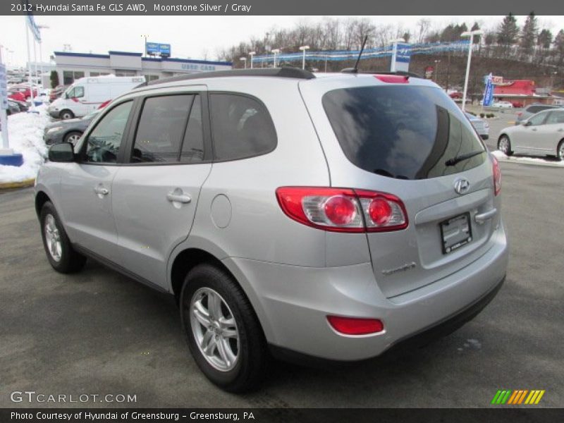 Moonstone Silver / Gray 2012 Hyundai Santa Fe GLS AWD